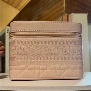 Dior Blush Pink Quilted Cosmetic Case